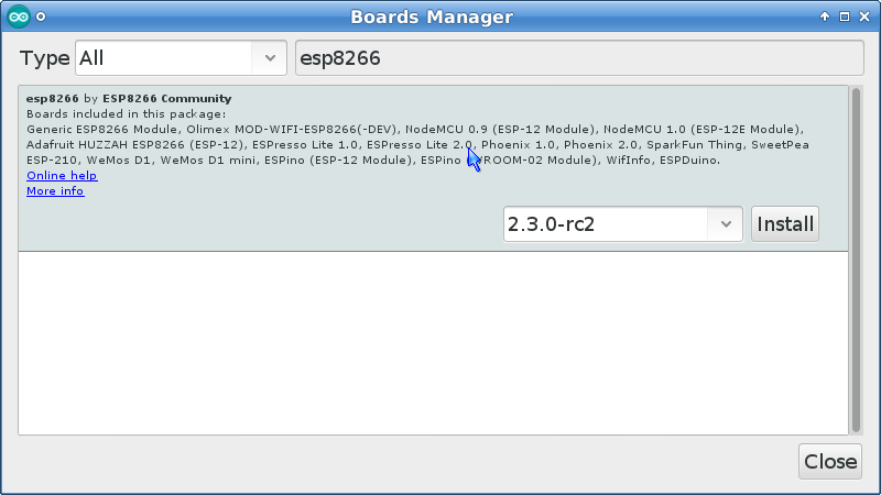 Boardmanager menu